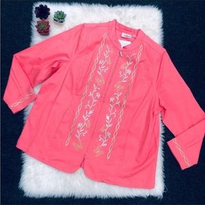 Full Zip Embroidered Jacket NEW